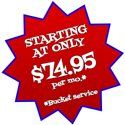 Starting at only $74.95 per month for bucket service